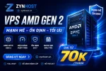 ZynHost.VN VPS AMD Gen 2 – Hiệu năng vượt trội, ổn định 24/7 chỉ từ 70K/tháng!